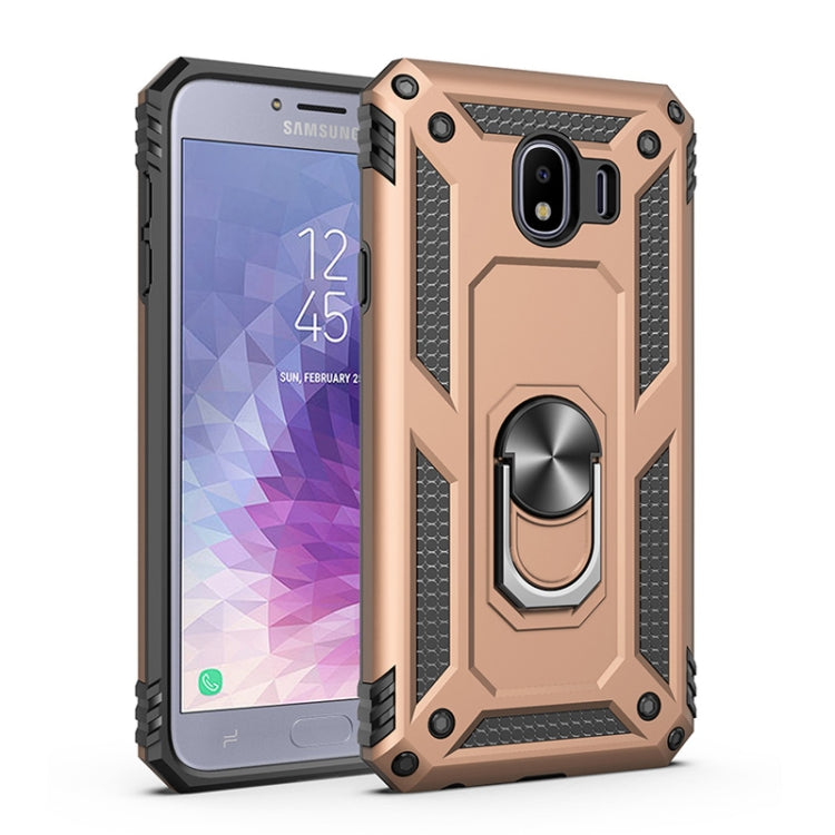 適用於三星 Galaxy J4 2018 TPU + PC軍士盔甲防摔保護殼，帶360度旋轉支架
