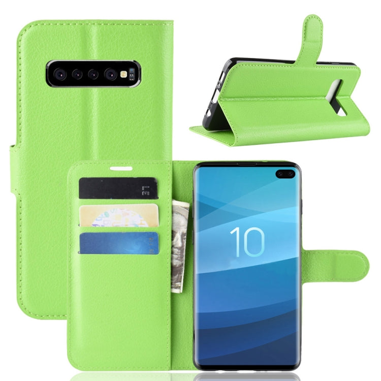 蓋樂世適用於Galaxy S10  荔枝紋左右開皮套 帶錢包&支架&卡槽