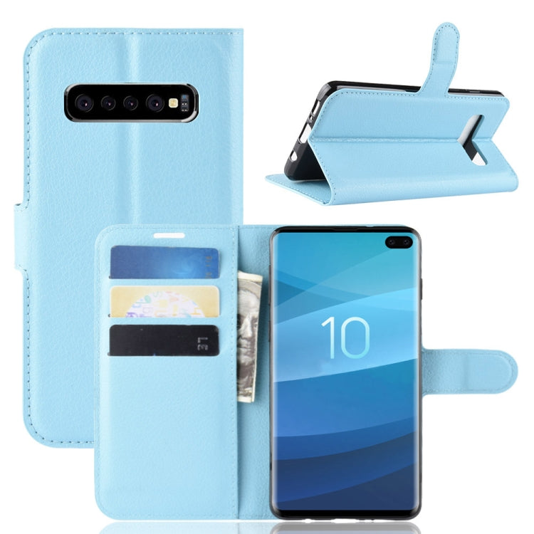蓋樂世適用於Galaxy S10  荔枝紋左右開皮套 帶錢包&支架&卡槽