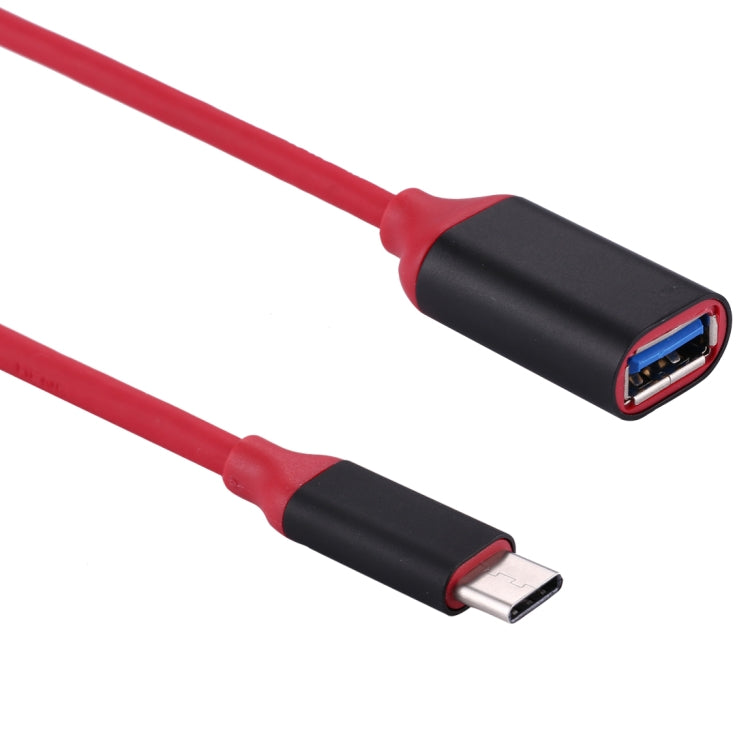 鋁殼雙色模Type-C公轉 USB 3.0母OTG線, 線長約15cm