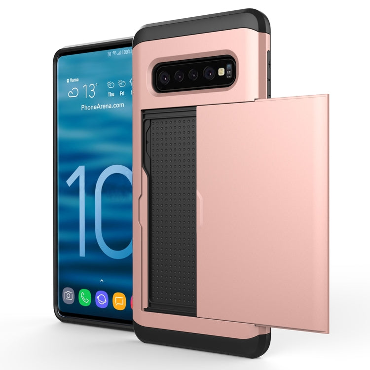 適用於三星Galaxy S10+ 滑蓋插卡防摔保護殼