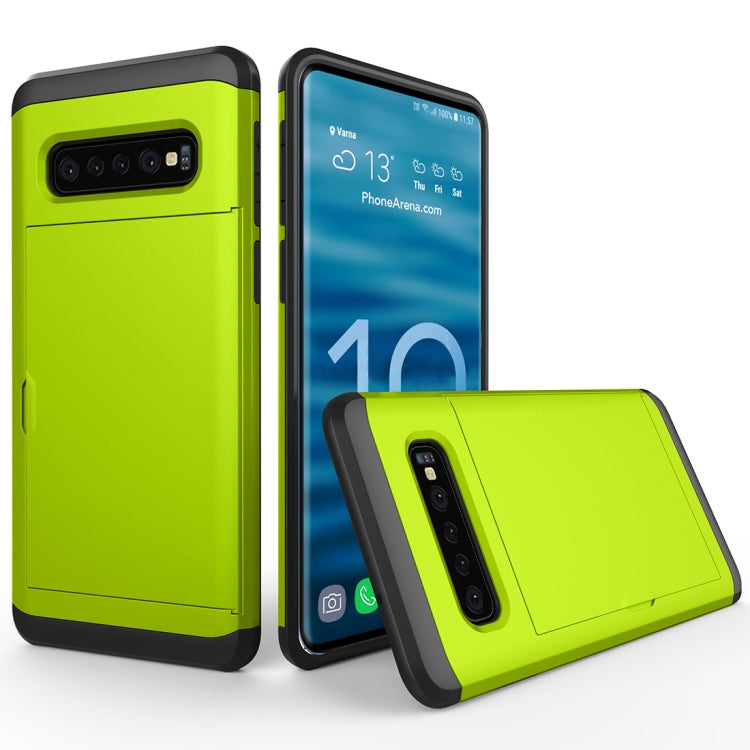 適用於三星Galaxy S10+ 滑蓋插卡防摔保護殼