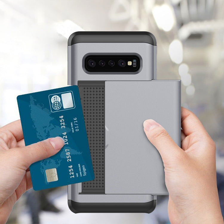 適用於三星Galaxy S10+ 滑蓋插卡防摔保護殼