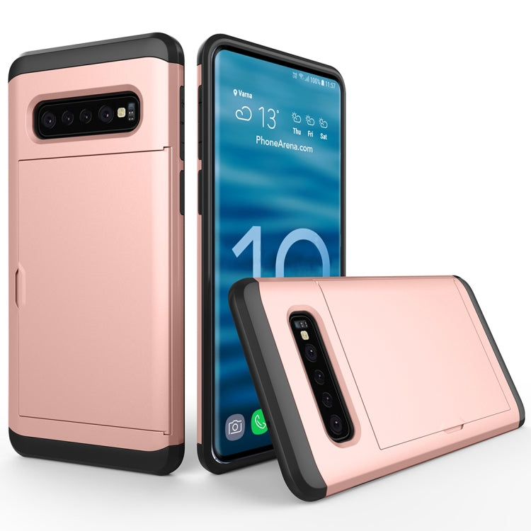 適用於三星Galaxy S10+ 滑蓋插卡防摔保護殼