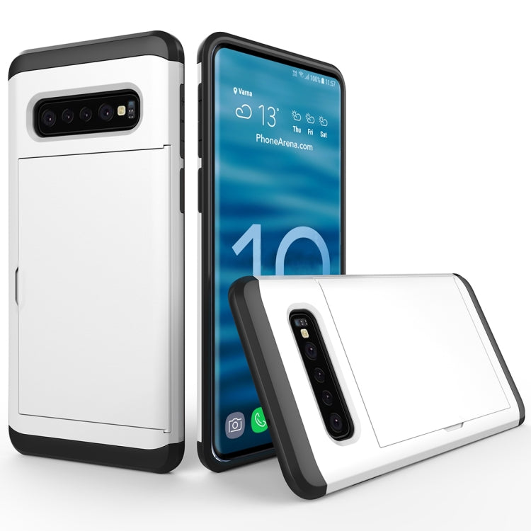 適用於三星Galaxy S10+ 滑蓋插卡防摔保護殼