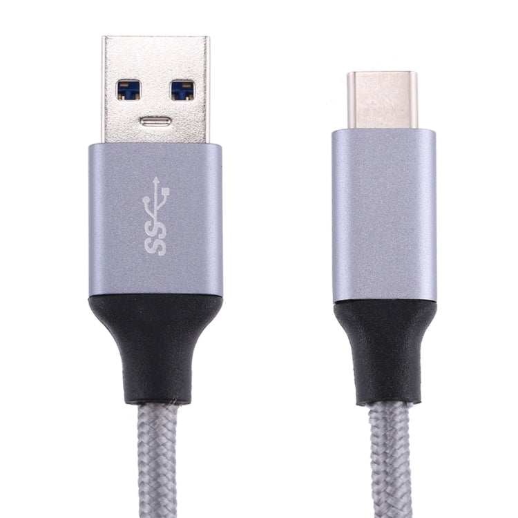 編織線 金屬頭Type-C 3.1 轉 USB3.0 數據線, 線長: 1米