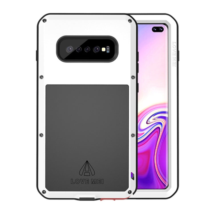 LOVE MEI系列 蓋樂世 適用於Galaxy S10+ 強力防塵防震防水 硅膠金屬組合手機保護殼