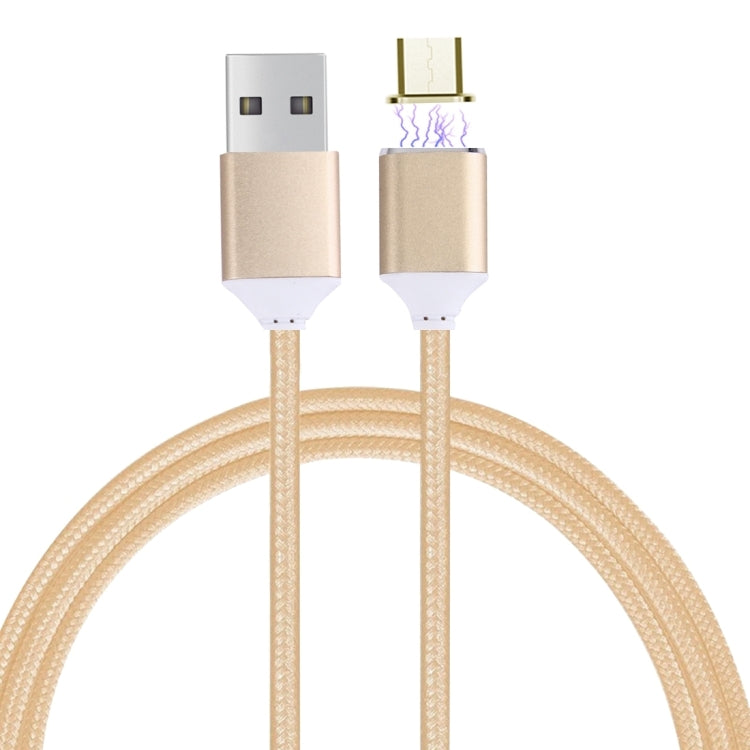Micro USB 轉 USB 磁吸編織線 2.4A安卓充電數據線 長度：1米