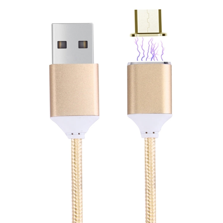 Micro USB 轉 USB 磁吸編織線 2.4A安卓充電數據線 長度：1米