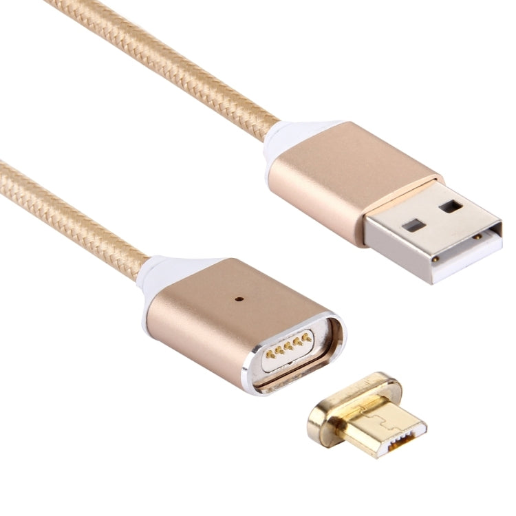Micro USB 轉 USB 磁吸編織線 2.4A安卓充電數據線 長度：1米