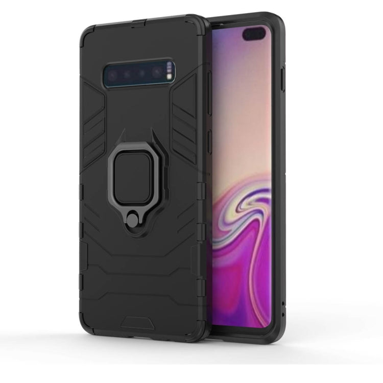 適用於三星 Galaxy S10 Plus PC + TPU磁吸指環支架防摔保護殼