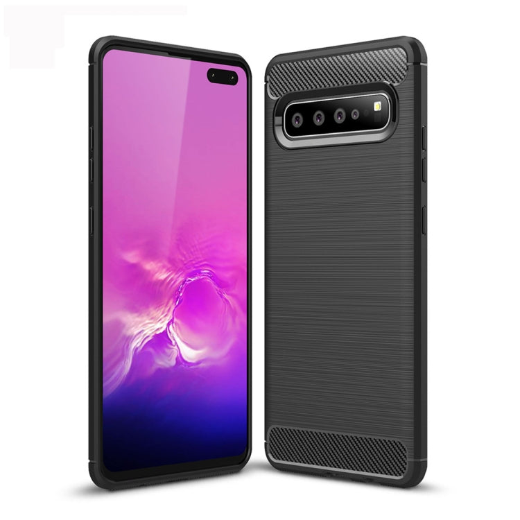 適用於三星 Galaxy S10 5G 拉絲紋碳纖維TPU手機殼