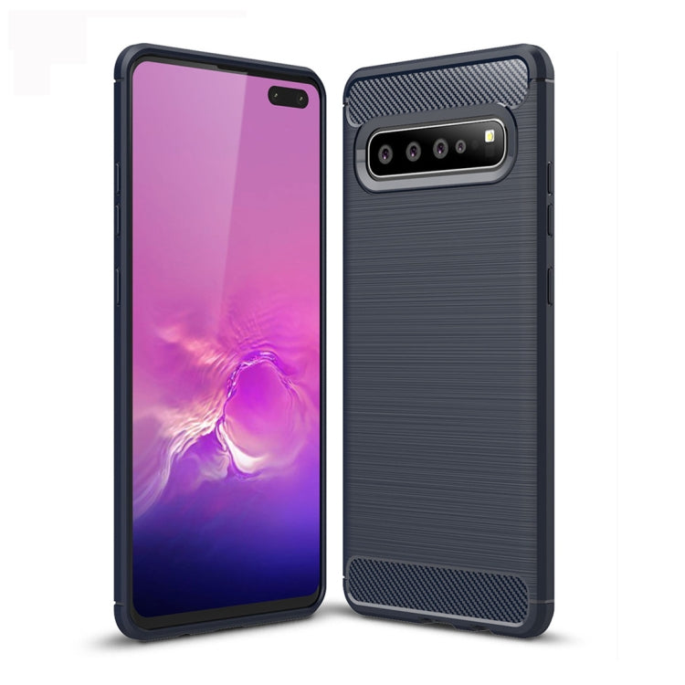 適用於三星 Galaxy S10 5G 拉絲紋碳纖維TPU手機殼