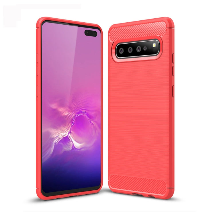 適用於三星 Galaxy S10 5G 拉絲紋碳纖維TPU手機殼