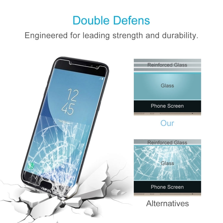 10 PCS 適用於三星 蓋樂世J4  0.26mm厚度 9H 2.5D弧邊鋼化玻璃保護膜