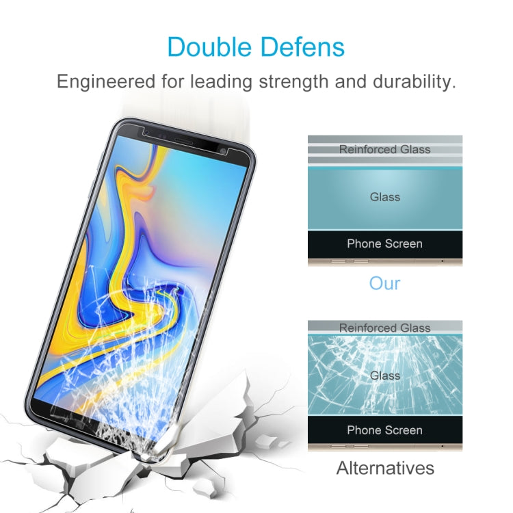 50 PCS 適用於三星 蓋樂世J6  0.26mm厚度 9H 2.5D弧邊鋼化玻璃膜