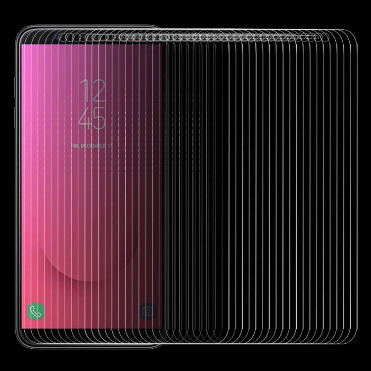 100 PCS 適用於三星 蓋樂世J8  0.26mm厚度 9H 2.5D弧邊鋼化玻璃膜