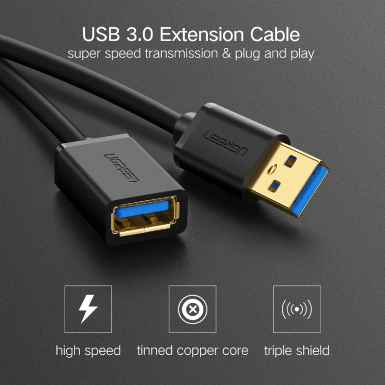 Ugreen綠聯 USB3.0 公頭對母頭延長線 長度：1m