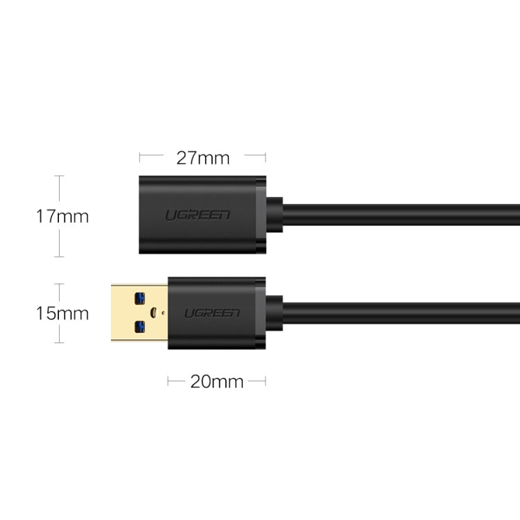 Ugreen綠聯 USB3.0 公頭對母頭延長線 長度：1.5m
