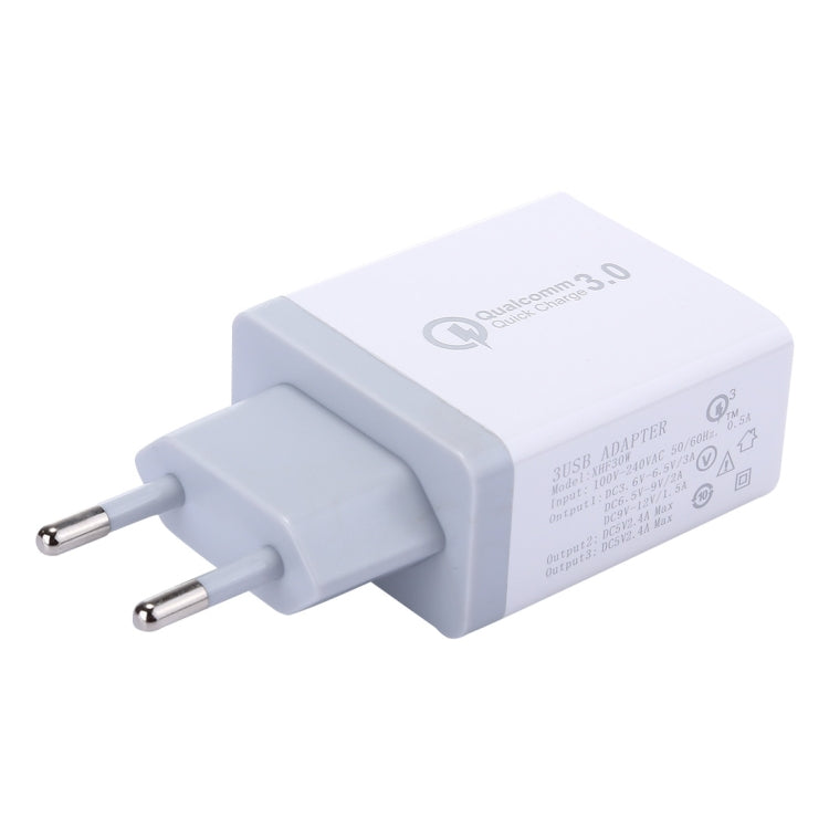 XHF30W 3個USB端口 QC 3.0快速充電器, 歐規