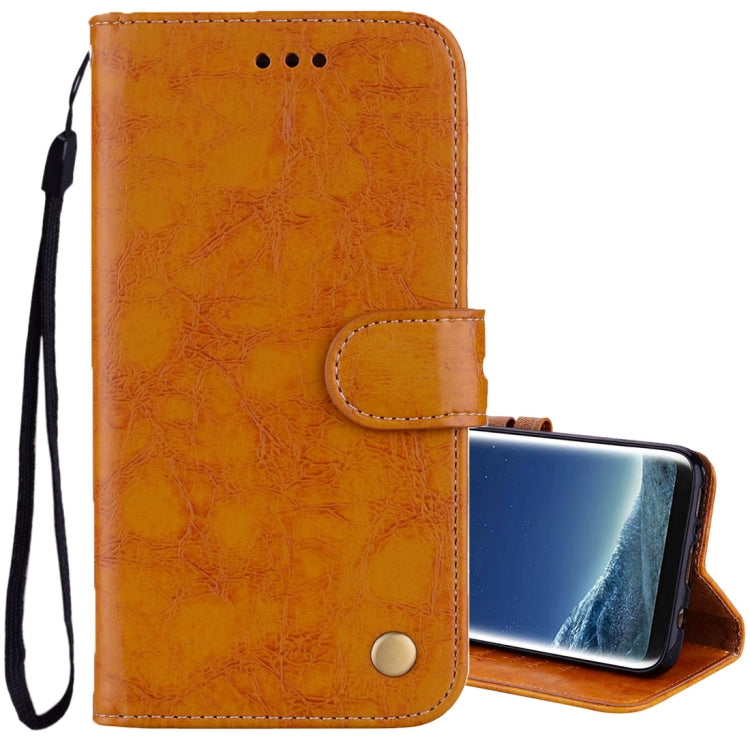 適用於三星Galaxy S8 商務型 油蠟紋 左右開皮套 帶支架 卡槽 錢包