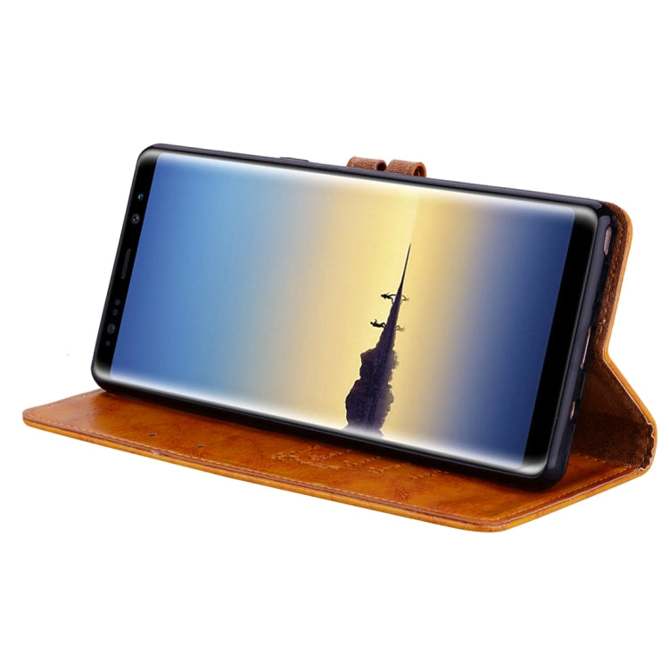 適用於三星Galaxy Note 8 商務型 油蠟紋 左右開皮套 帶支架 卡槽 錢包