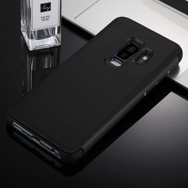適用於三星Galaxy S9+ 電鍍鏡面左右開保護皮套帶支架