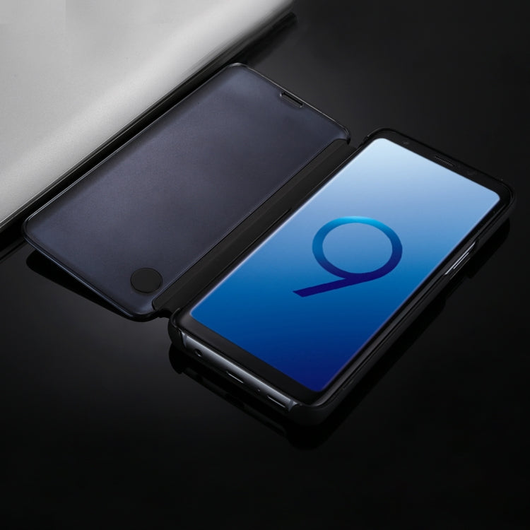 適用於三星Galaxy S9+ 電鍍鏡面左右開保護皮套帶支架