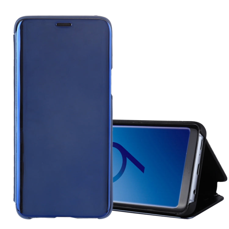 適用於三星Galaxy S9+ 電鍍鏡面左右開保護皮套帶支架