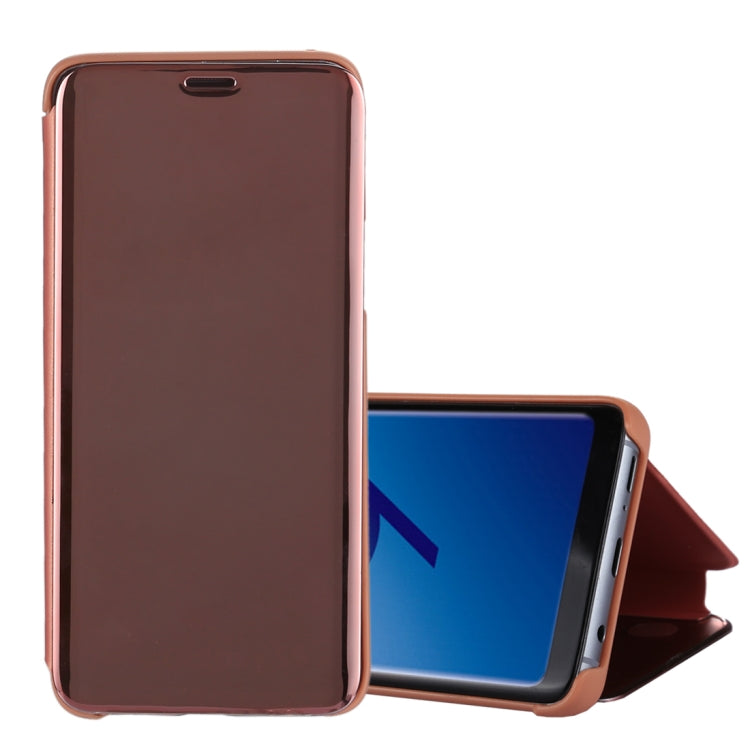 適用於三星Galaxy S9+ 電鍍鏡面左右開保護皮套帶支架