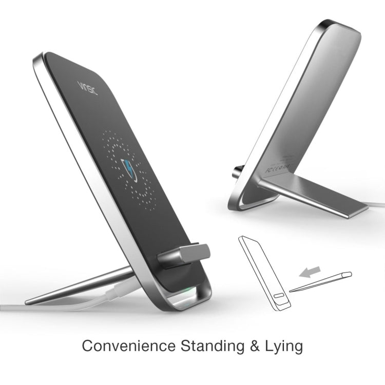 Vinsic 5V 1A輸出 Qi標準快充無線充電器快充