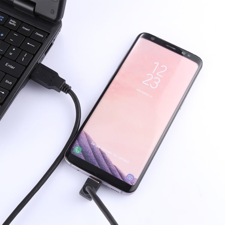 Type-C公頭彎頭 轉 USB3.0公頭 數據充電延長線 線長：1m