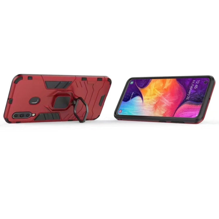 適用於三星Galaxy A60  黑豹PC + TPU磁吸指環支架防摔保護殼