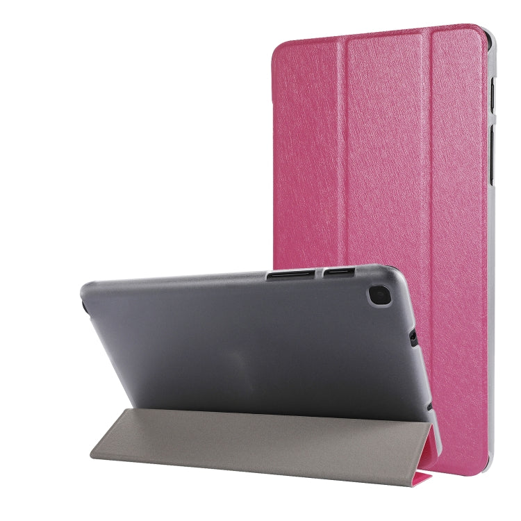 適用於三星Galaxy Tab P200  蠶絲紋左右開皮套帶3折支架