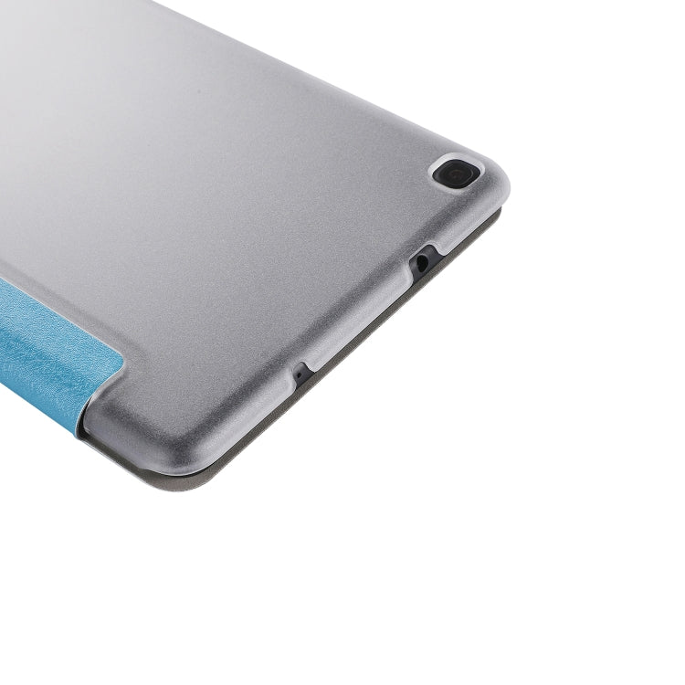 適用於三星Galaxy Tab P200  蠶絲紋左右開皮套帶3折支架