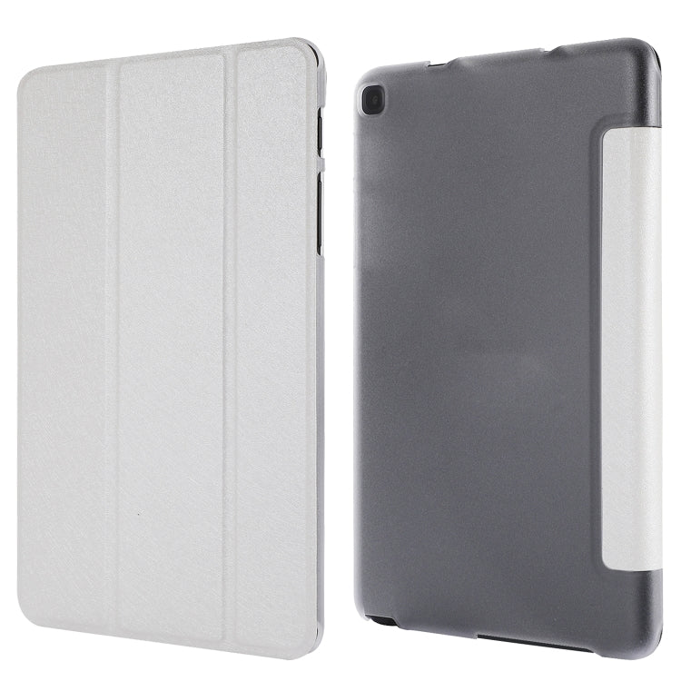 適用於三星Galaxy Tab P200  蠶絲紋左右開皮套帶3折支架