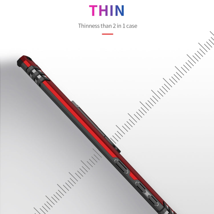 適用於三星 Galaxy Note10 / Note10 5G TPU + PC 軍士盔甲防摔保護殼，帶360度旋轉支架