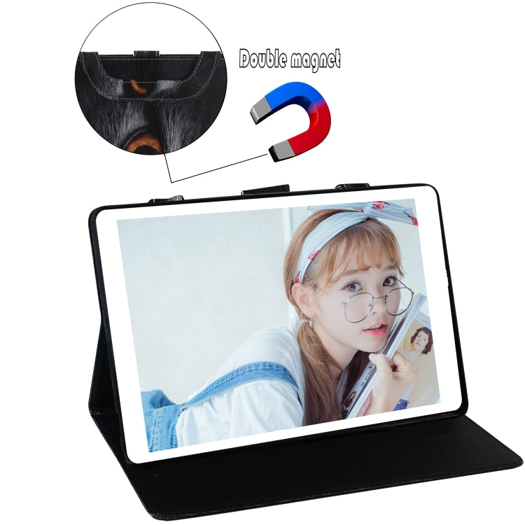 適用於三星 Galaxy Tab A 8  / P200 / P205 半臉貓圖案左右開皮套 帶支架&卡槽&錢包
