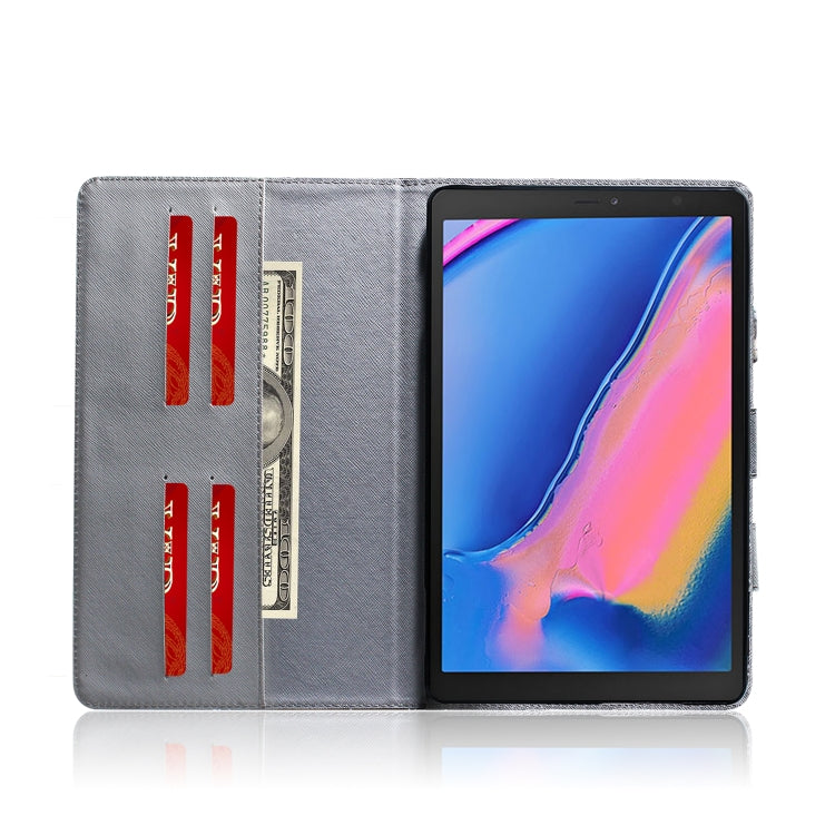 適用於三星 Galaxy Tab A 8  / P200 / P205 東北虎圖案左右開皮套 帶支架&卡槽&錢包