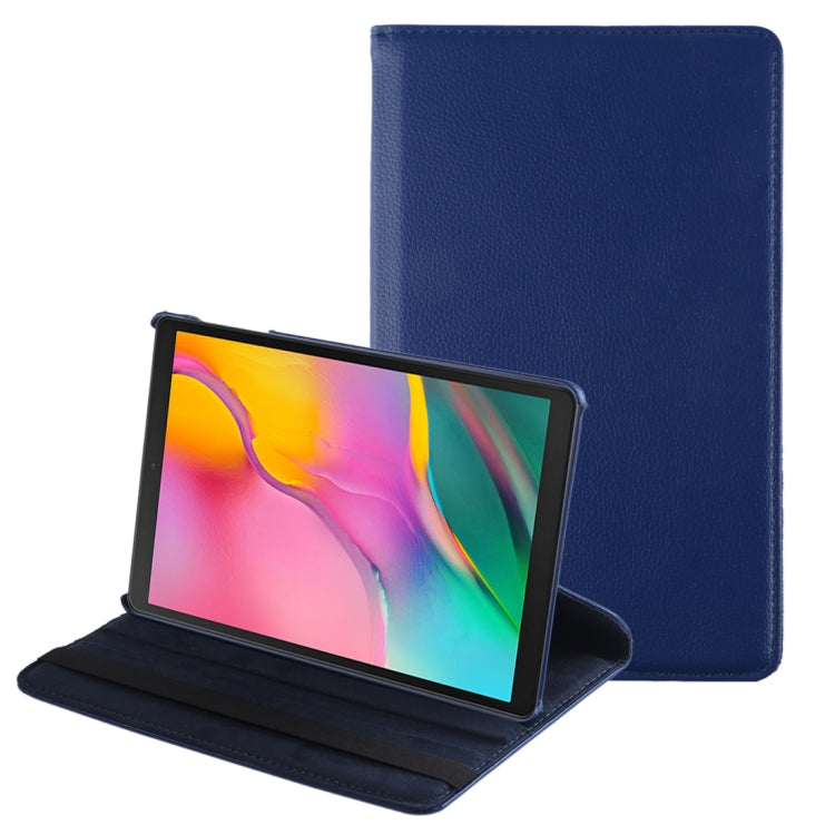 適用於Galaxy Tab A 10.1  T510 / T515 荔枝紋左右開360度旋轉皮套 帶支架