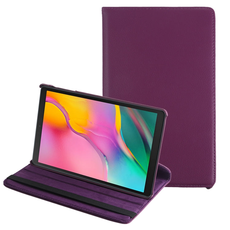 適用於Galaxy Tab A 10.1  T510 / T515 荔枝紋左右開360度旋轉皮套 帶支架