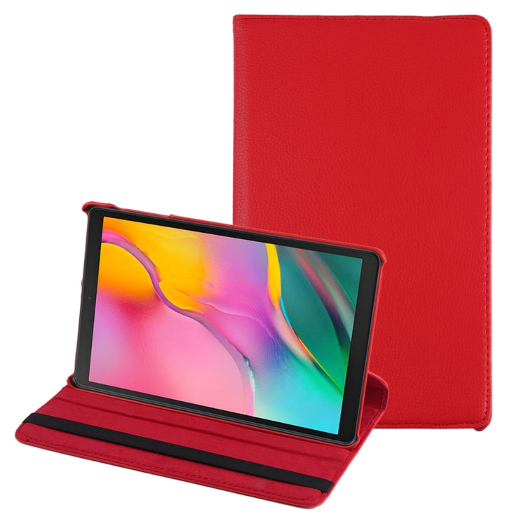 適用於Galaxy Tab A 10.1  T510 / T515 荔枝紋左右開360度旋轉皮套 帶支架