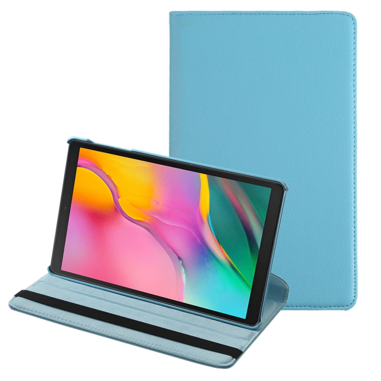 適用於Galaxy Tab A 10.1  T510 / T515 荔枝紋左右開360度旋轉皮套 帶支架