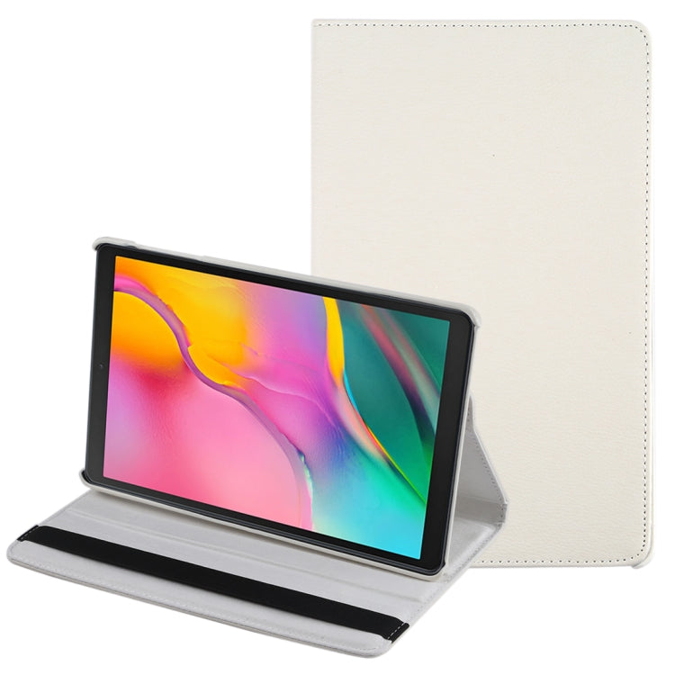 適用於Galaxy Tab A 10.1  T510 / T515 荔枝紋左右開360度旋轉皮套 帶支架
