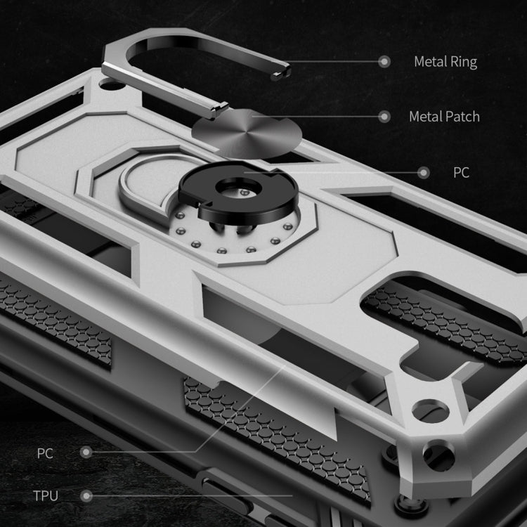 適用於三星 Galaxy J6  TPU + PC盔甲防摔保護殼，帶360度旋轉支架