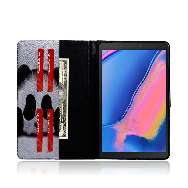 適用於三星 Galaxy Tab A 8  / P200 / P205 熊貓圖案左右開皮套 帶支架&卡槽&錢包