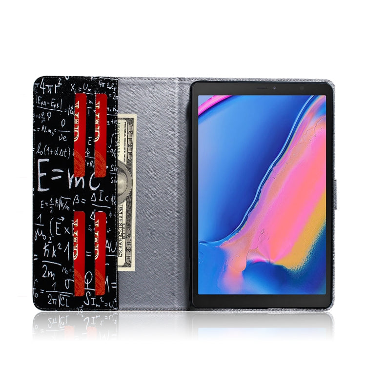 適用於三星 Galaxy Tab A 8  / P200 / P205 公式圖案左右開皮套 帶支架&卡槽&錢包