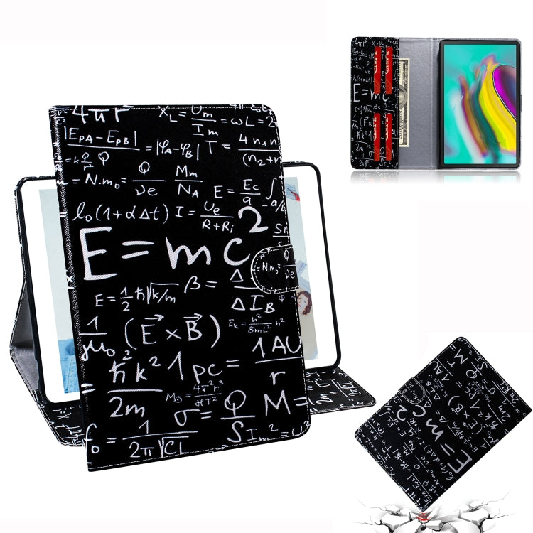 適用於三星 Galaxy Tab S5E T720 / T725  公式圖案左右開皮套 帶支架&卡槽&錢包