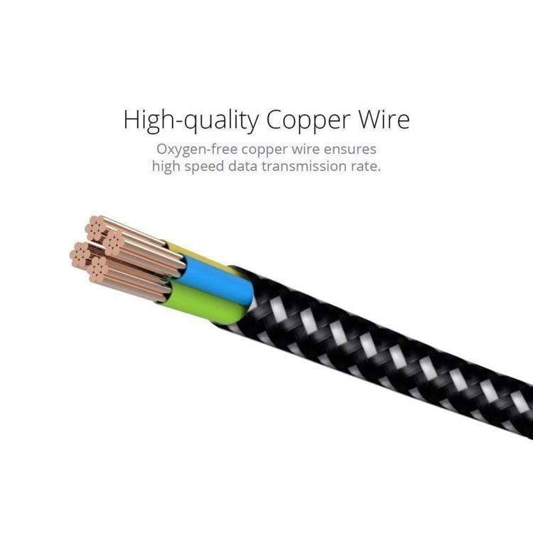 2A USB 轉 Type-C 雙彎頭 尼龍編織充電數據線 長度：2m