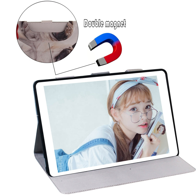 適用於三星 Galaxy Tab S5E 10.5 T720 / T725 巴哥犬圖案左右開皮套 帶支架&卡槽&錢包